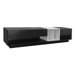 Vinsetto Functional TV Stand with Open and Hidden Storage, Sleek and Stylish TV Stand, Two-Tone Media Console for TVs Up to 80", Black