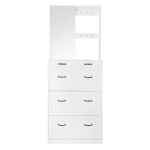 Vinsetto Multi-functional Shoe Cabinet with 3 Flip Drawers, Hall Tree with Mirror and 6 Hanging Hooks, Freestanding Entryway Organizer, White