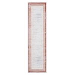 Naar 2x8 Stain-Resistant Area Rug with Cotton Backing, Medium Pile Height, Stylish Kid and Pet-Friendly Carpet, 96" L x 26" W x 0.35" H, Brown