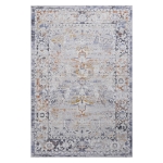 Naar 6x9 Stain-Resistant Area Rug with Cotton Backing, Medium Pile Height, Kid and Pet-Friendly Carpet, 93" L x 79" W x 0.3" H, Ivory+Gray