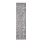 Naar 2x8 Stain-Resistant Area Rug with Cotton Backing, Medium Pile Height, Kid and Pet-Friendly Carpet, 96" L x 26" W x 0.35" H, Ivory