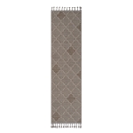 Naar 2x8 Indoor Outdoor Stain-Resistant Area Rug with Medium Pile Height, Kid and Pet-Friendly Carpet, 96" L x 26" W x 0.3" H, Cream