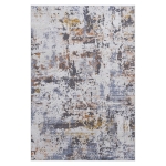 Naar 5x7 Abstract Stain-Resistant Area Rug with Cotton Backing, Medium Pile Height, Kid and Pet-Friendly Carpet, 90" L x 63" W x 0.3" H, Ivory+Navy