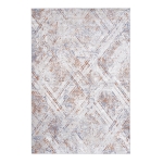 Naar 8x10 Geometric Stain-Resistant Area Rug with Non-Shedding Design and Cotton Backing, Kid and Pet-Friendly Carpet, 120" L x 93" W x 0.3" H, Beige