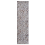 Naar 2x8 Geometric Stain-Resistant Area Rug with Non-Shedding Design and Cotton Backing, Kid and Pet-Friendly Carpet, 96" L x 26" W x 0.3" H, Beige