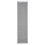 2x8 Stain Resistant Medallion Area Rug with Medium Pile, Easy Maintenance, Kid and Pet-Friendly Carpet, 96" L x 26" W x 0.3" H, White