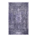 9x12 Washable Low-Pile Non-Slip Non-Shedding Area Rug, Kid and Pet Friendly, Foldable Carpet for Living Room, Bedroom, Anthracite