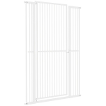 PawHut 59" Extra Tall Cat Gate, 30"-41" Pet Gate with 2.8" and 5.5" Extensions, for Doorway, Hallway, Stairway, White