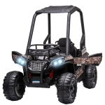 Aosom 12V Dual Motor Kids Electric Ride-on UTV Toy with MP3/USB Music Connection, Suspension & Remote Control - Camo