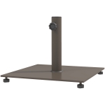 Outsunny Square Patio Umbrella Base, 29 lbs Metal Umbrella Stand Base with Adjustable Foot Pads, Heavy Duty Patio Umbrella Holder for 1.5"/1.9" Umbrella Poles for Outdoor, Lawn, Poolside, Brown