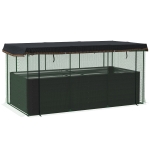 Outsunny Galvanized Steel Planter Box with Crop Cage and Shade Cloth, Raised Garden Bed for Flowers, Veggies and Herbs, Dark Gray