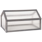 Outsunny Wooden Cold Frame Greenhouse Garden Portable Raised Planter with Openable Top for Indoor, Outdoor, Flowers, Vegetables, Plants, 35.5" x 20.5" x 19.5", Grey