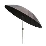 Outsunny 8ft Shanghai Garden Parasol Umbrella with Crank & Tilt, Adjustable Outdoor Sun Shade, Dark Grey