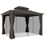 Outsunny 12'x10' Hardtop Gazebo with Aluminum Frame