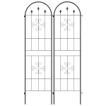 Outsunny Metal Trellis Set of 2, Garden Trellis for Climbing Plants Support Frames, Arrow Design