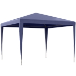 Outsunny 10x10ft Party Tent Portable Gazebo, Folding Garden Canopy Event Shelter Outdoor Sunshade Dark Blue