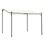 Outsunny Portable Gazebo 10x10 Steel Patio Outdoor Sun Shelter for Porch, Patio & Yard, Weather-resistan, Cream White