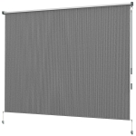 Outsunny 8' x 6' Patio Door Blinds, Outdoor Roller Shades, Cordless Roll Up Shade for Porch Gazebo, Dark Grey