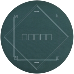 Soozier Poker Mat Texas Hold'em Poker Table Top with Non-Slip Bottom Dark Green
