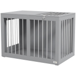 PawHut 31.5" Dog Crate Furniture with Double Doors, for Medium Dogs, Grey