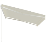 Outsunny 10' x 8' Electric Retractable Awning, UV Protection Sun Shade Shelter w/ Remote Controller for Deck Balcony Yard, Cream