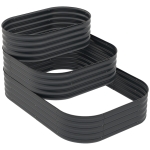 Outsunny 5.2'x3.6'x2.7' Outdoor Raised Garden Bed, 3-Tier Galvanized Planter Box with Safety Edging for Vegetable, Flower, Grey