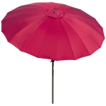 Outsunny 8ft Shanghai Garden Parasol Umbrella with Crank & Tilt, Adjustable Outdoor Sun Shade, Wine Red