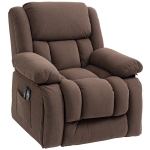 HOMCOM Overstuffed Power Lift Recliner Chair with Vibration Massage and Heat, Side Pockets, Pocket Spring, for Adults, Brown