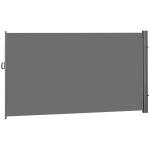 Outsunny 118" x 79"  Outdoor Folding Privacy Screen Retractable Side Awning Patio with Resistance to UV Rays and Wind Light Grey