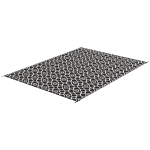 Outsunny Reversible Outdoor Rug Carpet RV Camping Rugs with Carry Bag, 9' x 12', Black & White Clover