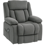 HOMCOM Power Lift Recliner Chair with Massage and Heat, Electric Lift Chair with Side Pockets for Elderly, Gray