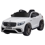 Aosom 12V Toddler Ride On Car with Remote Control, Mercedes Benz AMG GLC63S Coupe, Electric Car with 2 Speed, MP3 Player, Light, Horn, Songs, Suspension, White