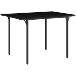 HOMCOM Folding Dining Table for 2 to 4 People, Industrial Drop Leaf Table, Kitchen Table for Small Spaces, Black