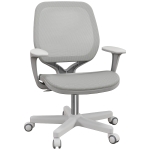 Vinsetto Office Chair, Small Computer Desk Chair with Mesh Back, Swivel Castors, Arm, Grey
