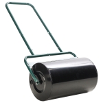 Outsunny Heavy Duty Lawn Roller, 20" Push/Tow Behind Sod Roller, Grass Flattener Filled with 11gal Water/136lbs Sand, Green