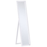 HOMCOM Full Length Glass Mirror, Freestanding or Wall Mounted Dress Mirror for Bedroom, Living Room, Bathroom, White