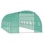 Outsunny 26' x 10' x 6.6' Large Walk in Tunnel Greenhouse Garden Plant Seed Green House Premium Steel Frame