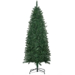 HOMCOM 6ft Artificial Christmas Tree w/ Metal Stand Spruce Branch Tips Green
