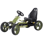 Aosom Pedal Go Kart for Kids with Adjustable Seat for 3-6 Year Old Boys and Girls, Green