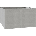 Outsunny Replacement Gazebo Curtains with Zipper, 4-Panel Universal Gazebo Privacy Sidewall for Most 10' x 13' Gazebo Canopy Pavillion, Hooks/C-Rings Included, Grey