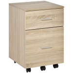 Premium Vinsetto Mobile File Cabinet - Lockable Storage w/ 5 Wheels - Rustic Brown - Sleek & Functional main image 0