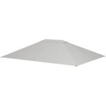 Outsunny 10' x 13' Gazebo Replacement Canopy Cover, Gazebo Roof Replacement (TOP COVER ONLY), Light Grey