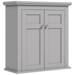kleankin Bathroom Cabinet, Medicine Cabinet, Over Toilet Storage Cabinet with Adjustable Shelves for Entryway, Grey