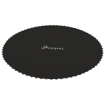 Soozier Trampoline Mat Replacement with Spring Pull Tool and 72 V-Hooks, Fits 12ft Trampoline, Using 5.5" Springs, Black