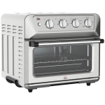 HOMCOM Air Fryer Toaster Oven, 21QT 7-In-1 Convection Oven Countertop, Warm, Broil, Toast, Bake and Air Fry, Accessories Included, 1800W, Stainless Steel Finish