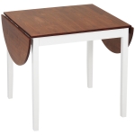 HOMCOM Solid Wood Kitchen Table, Drop Leaf Tables for Small Spaces, Folding Dining Table, Brown