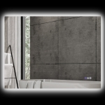 HOMCOM Dimmable Bathroom Mirror with Lights, 37" x 35" Backlit LED Mirror w/ Anti-Fog, Memory & Infinite Color Temperature