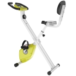 Soozier Foldable Indoor Stationary Bike with 8 Levels of Magnetic Resistance, Exercise Bike for Cardio Workout, Yellow