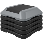 Soozier 5-Level Height Adjustable Stepper, Aerobic Exercise Step Platform, 4" 6" 8" 10" 12", Grey