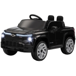Qaba 12V Chevrolet Silverado EV RST Licensed Kids Electric Car with Parent Remote Control, Spring Suspension, Black